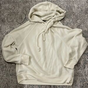 Cozy fleec hoodie white cream sz medium